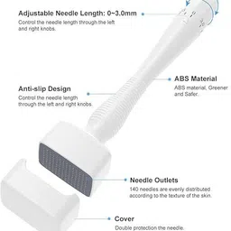 kripara Adjustable Derma Stamp upto 0mm-3mm 140 Titanium Alloy Micro-Needling image 2