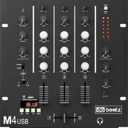 da.beatz. M4 3-Channel USB DJ Mixer | Rack Mount Scratch Mixer with 3-Band EQ & Mic Input Digital Sound Mixer-picture-19