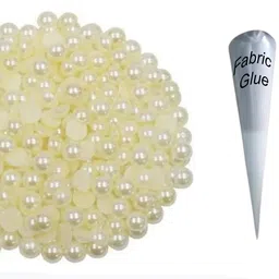 manrish 100pcs White Half Cut(Moti)Pearl With Glue &ForcepsForCraft/Jewellery&Decoration-picture-15