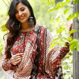 shiv leela Printed Anarkali Kurta, Bottom & Dupatta Set image 4