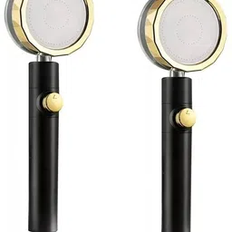 kyari - 360 Turbo Fan ( PACK OF 2 ) High Pressure Hand Shower BLACK - GOLD Handheld-picture-14