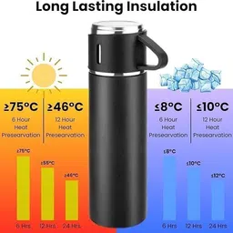 glory enterprises 500 ml Stainless Steel Bottle With Drinking Glass image 2