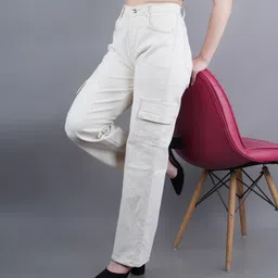 white leapard Women Cargos-picture-17