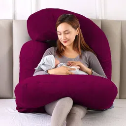 battop J SHAPE Microfibre Solid Pregnancy Pillow Pack of 1 image 3
