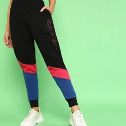 prowl by tiger shroff Women Colorblock Black Track Pants-picture-20