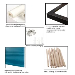 dekorstation The Mountain Beautiful Gold & White Canvas Art Print image 5