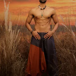 Solid Cotton Men Harem Pants-image-92