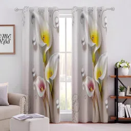 rootscurtains 152.4 cm (5 ft) Window Polycotton Room Darkening Curtain Single Curtain image 1