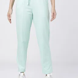 Women Solid Green Track Pants-image-50