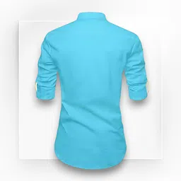 primeicon Men Solid Cotton Blend Straight Kurta image 2