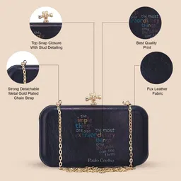 artklim Party, Casual Black, White Clutch image 3