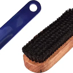 Sheppits Premium Shoe Polish Brush (Black) & Shoe Horn (Navy Blue) Shoe Care Kit-picture-14