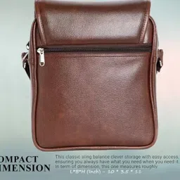 jairaj Brown Men Sling Bag Men Sling Bag extra large image 3