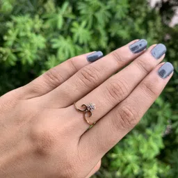 Diamtrendz Jewels Real Diamond Crown Shaped 14kt Diamond Rose Gold ring-picture-24