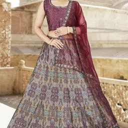 ethnictree Printed Stitched Lehenga Choli image 3