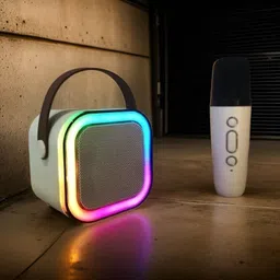 HRKA Karaoke Mic RGB Light, HD Sound K12 (PORTABLE BLUETOOTH SPEAKER) SP-35 5 W Bluetooth Speaker-picture-24