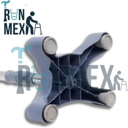 runmex Grey Walking Stick – Broad W-PVC Base 4-Leg Adjustable Quad Cane for Seniors Walking Stick image 5