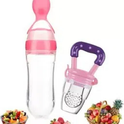 chicbunny Feeder Bottle with Food Dispensing Spoon, Infant Food Nibbler Feeder-picture-12
