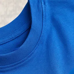 cool plus Men Printed Round Neck Cotton Blend Blue T-Shirt image 3