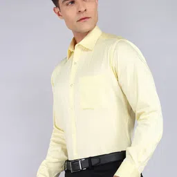 raymond Men Slim Fit Solid Formal Shirt image 3