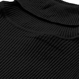 gulika Women Solid High Neck Black Sweater image 4