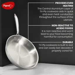 pigeon Elite Fry Pan 20 cm diameter 2.2 L capacity image 4