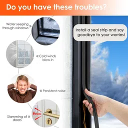 zuvillica Single Sided Small window and door tape 3m (Manual) image 2