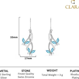 clara Butterfly Cubic Zirconia Sterling Silver Drops & Danglers image 4