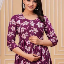 premokar fashion Women Printed Viscose Rayon Trail Cut Kurta image 5