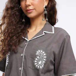 glitchez Shirt Regular Shorts Co-ords Set image 5