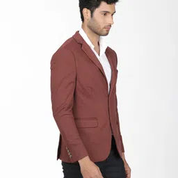indian terrain Men Solid Single Breasted Casual Blazer image 3