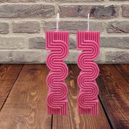 jyotikasutra Zig Zag Soy Wax Scented Candles (pack of 2) Candle image 3