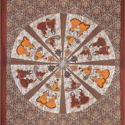 kaany fab Cotton Single Flat 144 TC Jaipuri Prints Bedsheet image 2