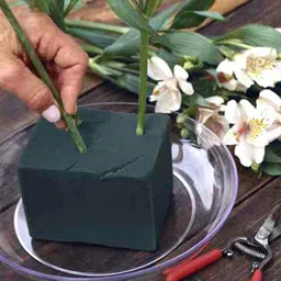 krazylights Floral Foam Brick for Artificial Flower Basket Wedding Bouquet (2Pc, 10x8x22cm) image 5