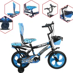 lsn rides LSN Ride Blue 14T Carrier Speeder Double Gaddi Cycle for Girls and Boy D/G 14 T (inch) BMX Cycle image 3