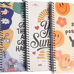 rajesh stationery Ruled Soft Cover Spiral Notebook, Memo Notepads Diary with Motivational Cover A4 Notebook Ruled 140 Pages image 5