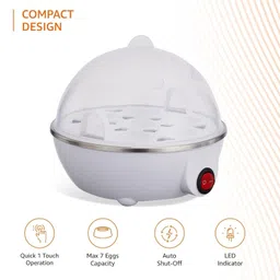 hty Smart Automatic Egg Boiler Machine 350 Watts Plastic YS-207 Egg Cooker image 5