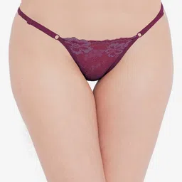 kamz Women Thong Purple Panty-picture-12