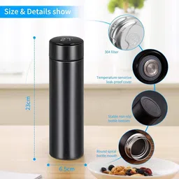 grypp Smart LED Temperature Bottle 500 ml Water Bottle image 3
