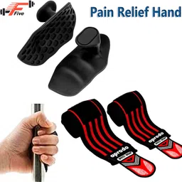 f five Man Accessories Weight Lifting Gym Grip & Wrist Band For Exercise Men & Women Fitness Accessory Kit Kit image 1