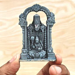 shinde exports balaji lakshmi small metal idol statue for car home office Decorative Showpiece - 5.2 cm image 1