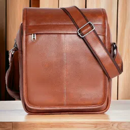 american hunter Tan Men Sling Bag Vegan Leather sling bag for men-picture-26