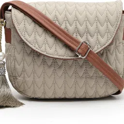 anekaant Women Beige, Tan Sling Bag image 3