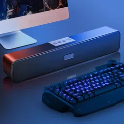 ZWOLLEX Future Wireless Speaker Ultra Loud Stereo sound || Bluetooth Speaker Desktop PC 10 W Bluetooth Soundbar image 3