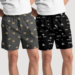 Pack of 2 Printed Women Boxer-image-34
