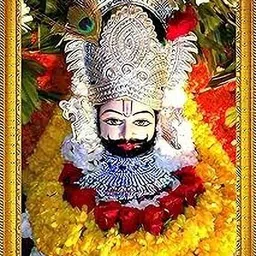dekorvia Khatu Shyam Ji Photo Frame Divine Wall & Temple Decor | Golden Floral Background Digital Reprint 12 inch x 9 inch Painting-picture-11