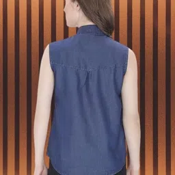 houseofcommon Women Regular Fit Solid Button Down Collar Casual Shirt image 2