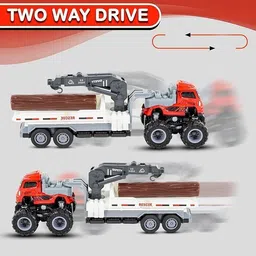 arizuul 1:43 Scale Car Carrying Transport Truck with Moveable , Non-Toxic Toy for Kids image 3