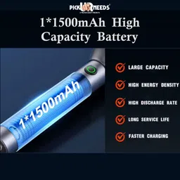 pick ur needs 100W+100W LED Rechargeable Long Range Torch Light - 5 Lighting Modes Flashlight 6 hrs Lantern Emergency Light image 2