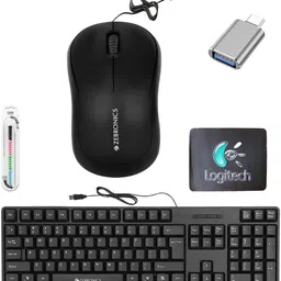 ZEBRONICS K20 Keyboard, Comfort Mouse, MousePad, C-OTG, Protect Cable (Set-5). Combo Set-picture-16